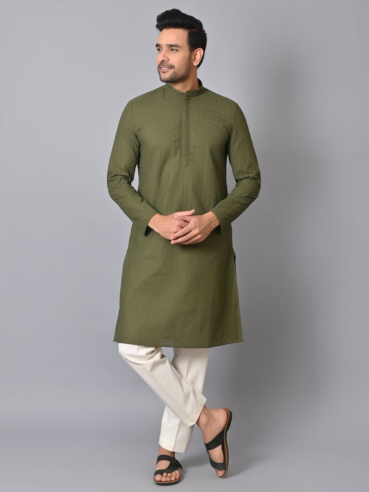 Floral Green Kurta Set