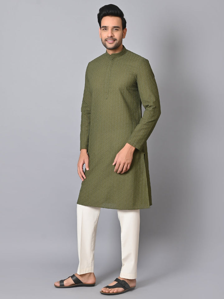 Floral Green Kurta Set