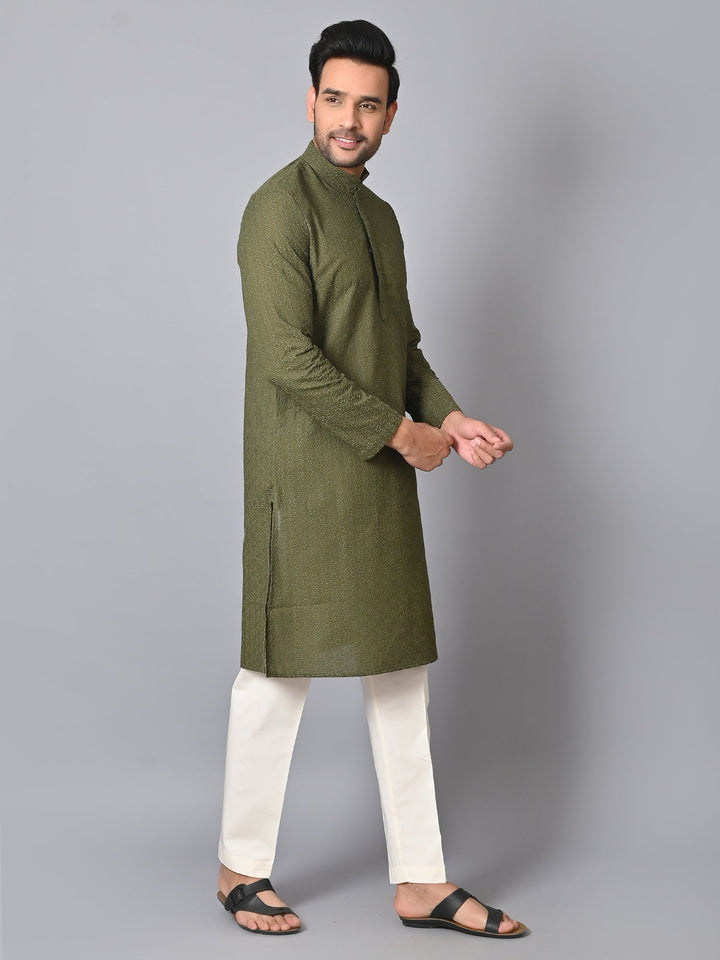 Floral Green Kurta Set