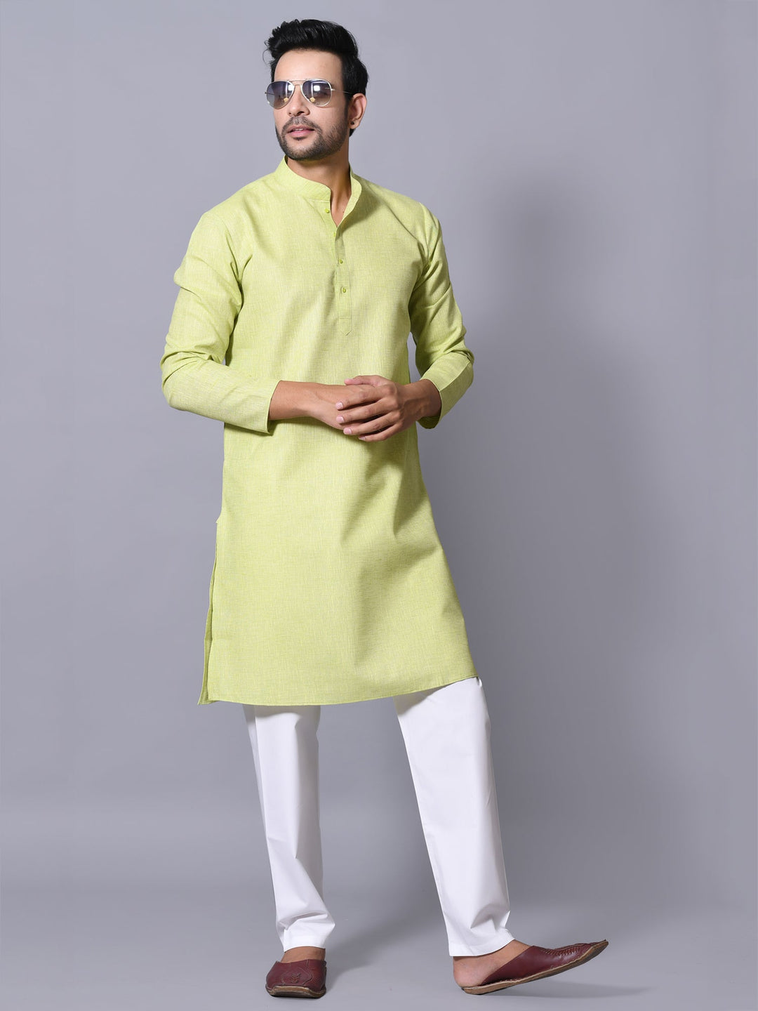 Solid Green Kurta Set