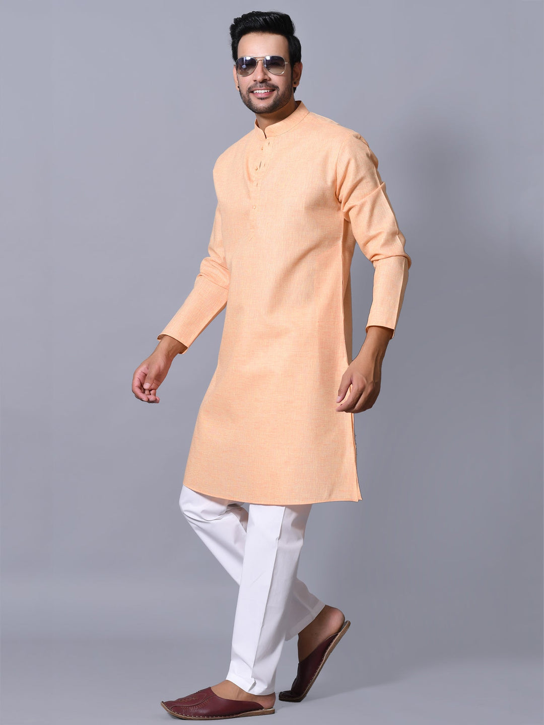 Solid Orange Kurta Set