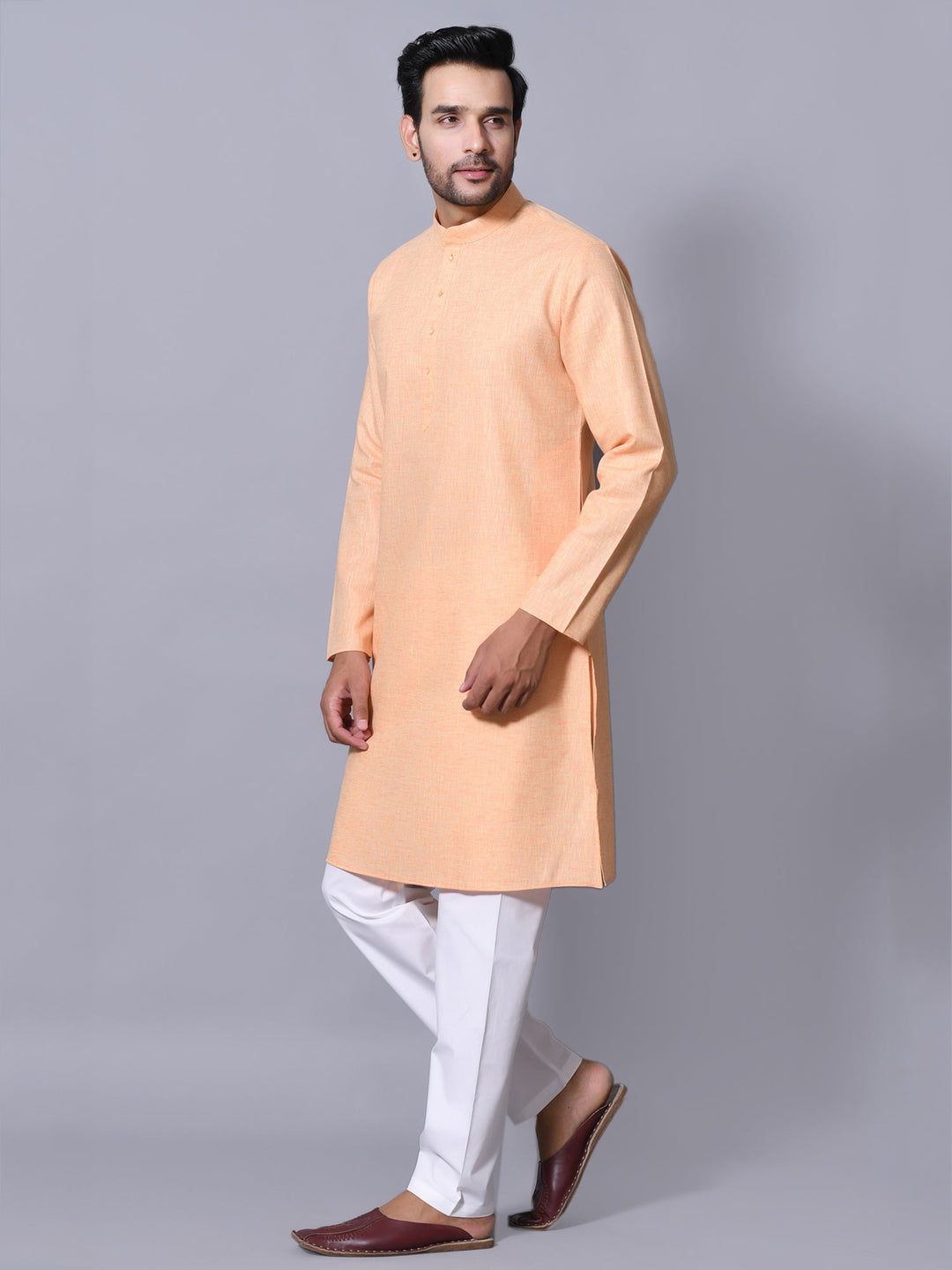 Solid Orange Kurta Set