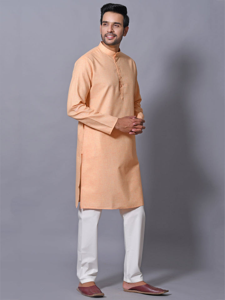 Solid Orange Kurta Set