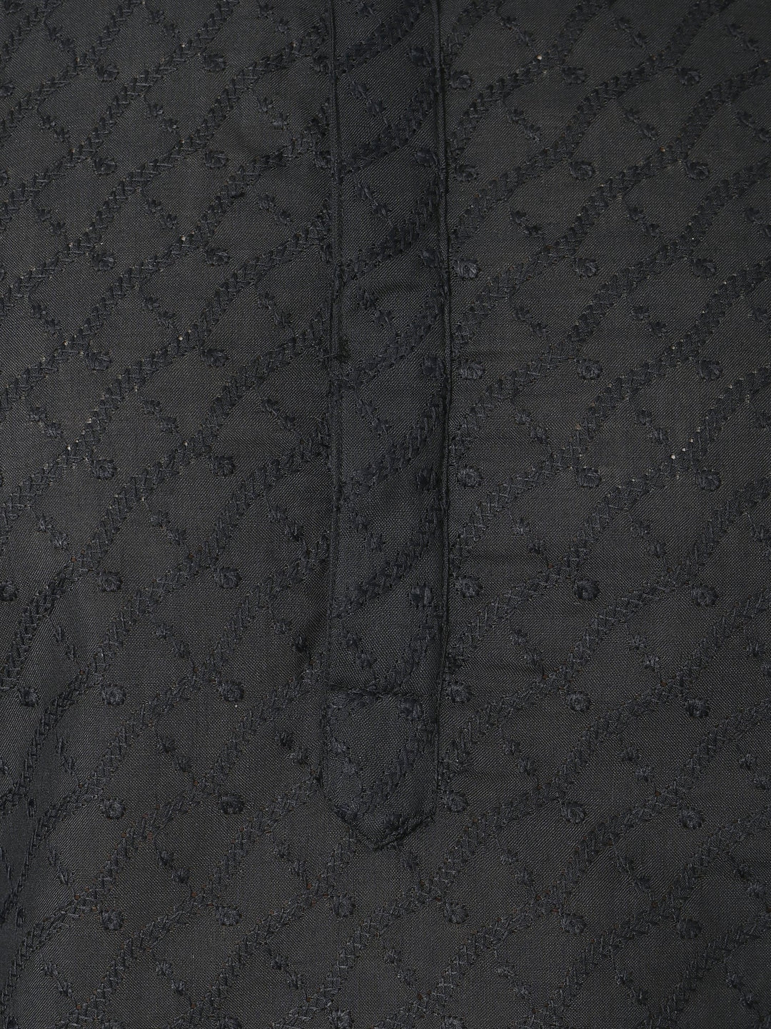 Chikan Black Kurta Set