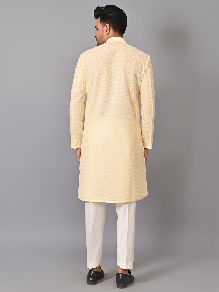 Chikan Cream Kurta Set