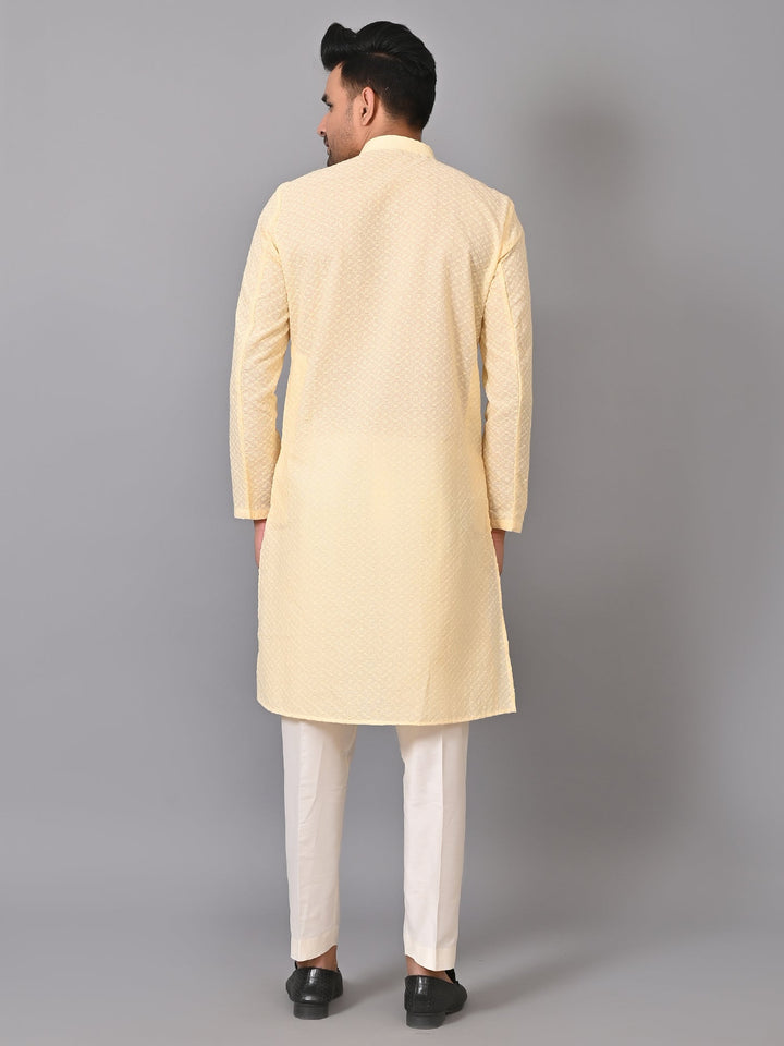 Chikan Cream Kurta Set