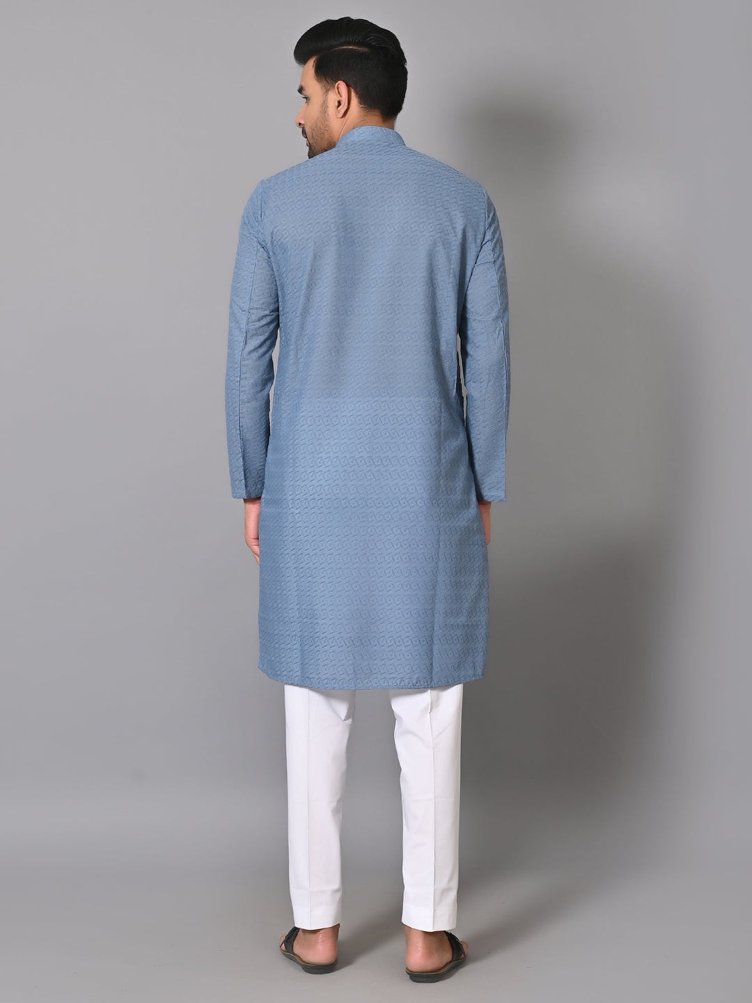 Chikan Grey Kurta Set