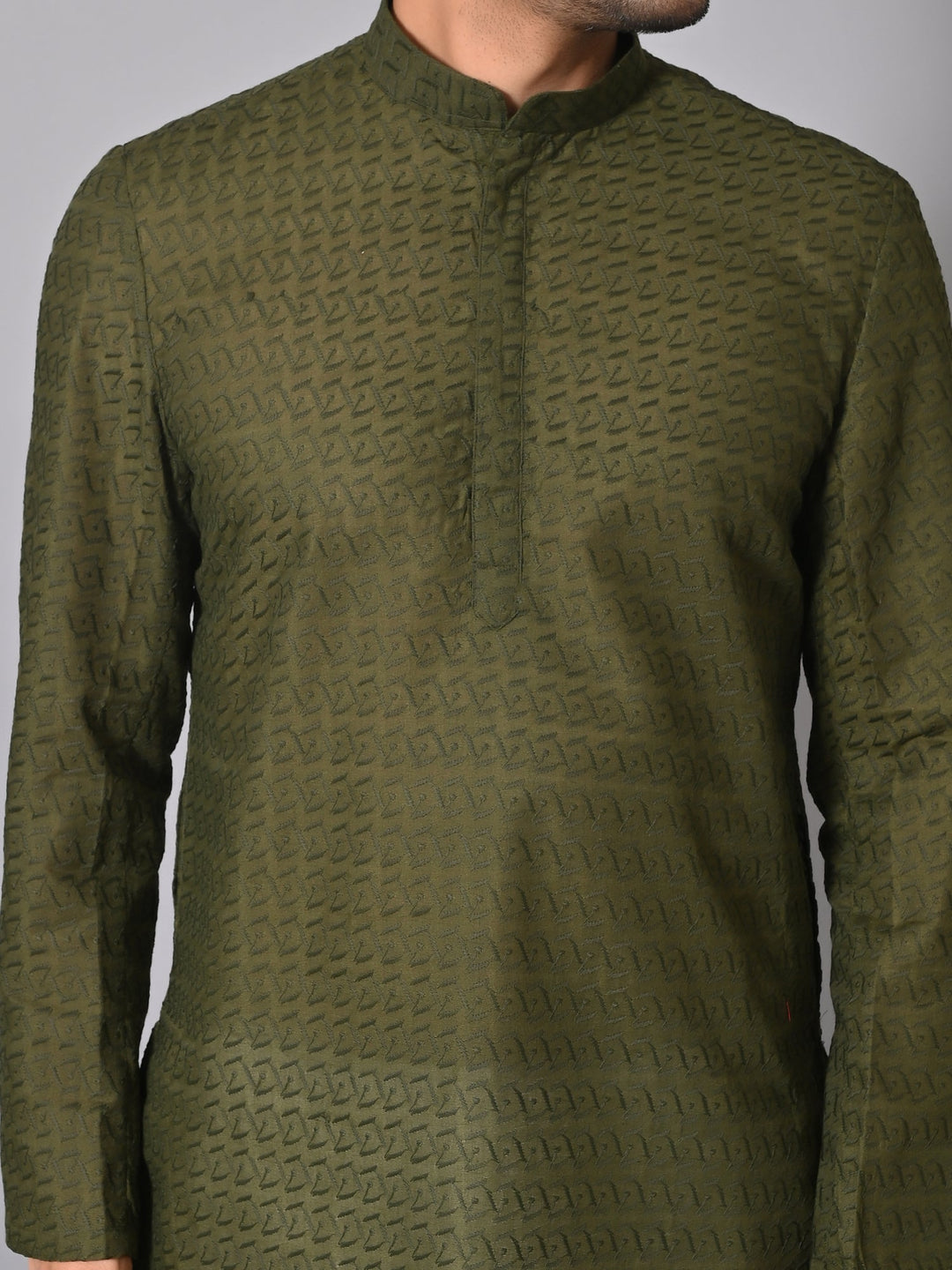 Chikan Green Kurta Set