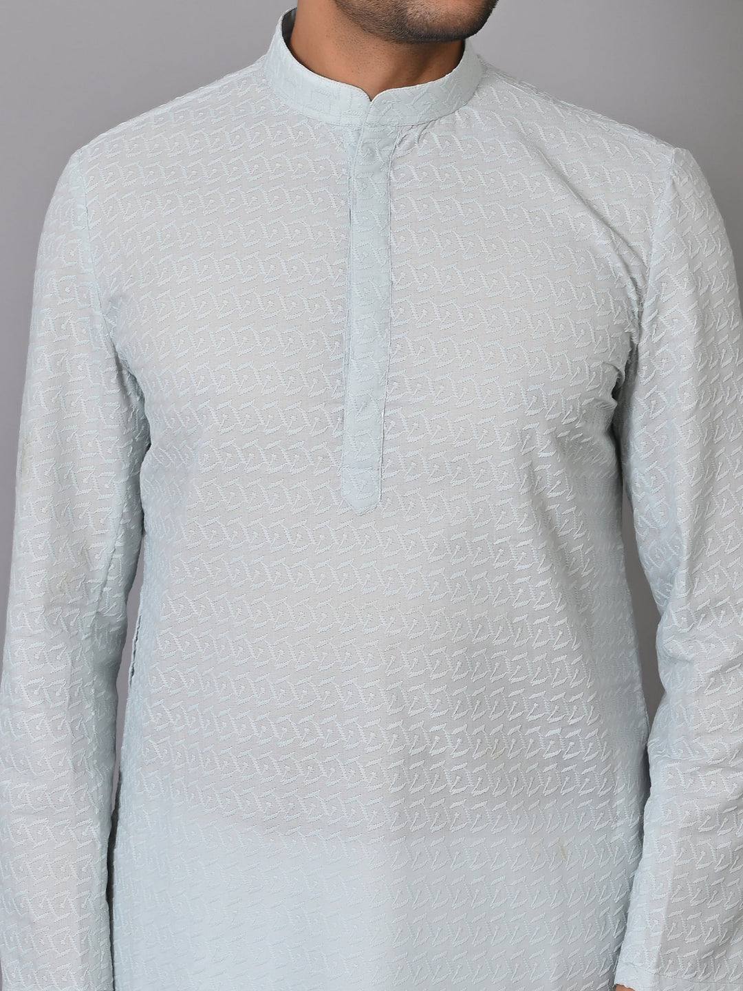 Chikan Grey Kurta Set