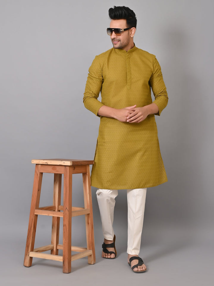 Chikan Green Kurta Set