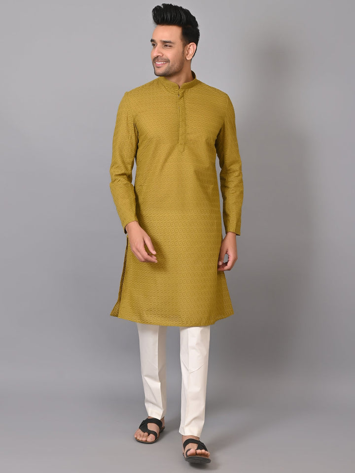 Chikan Green Kurta Set