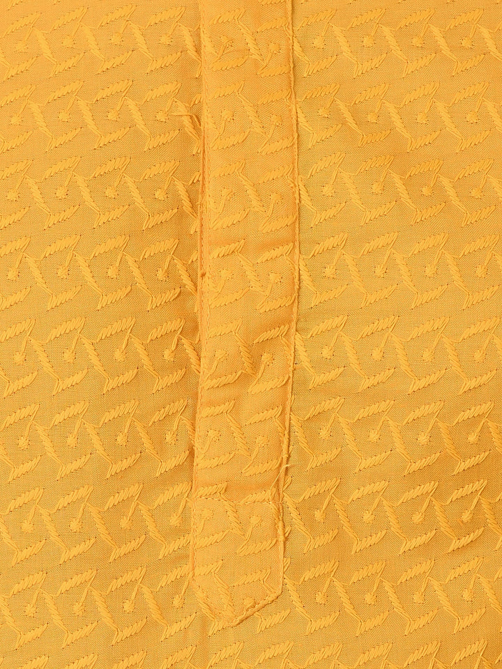 Chikan Yellow Kurta Set