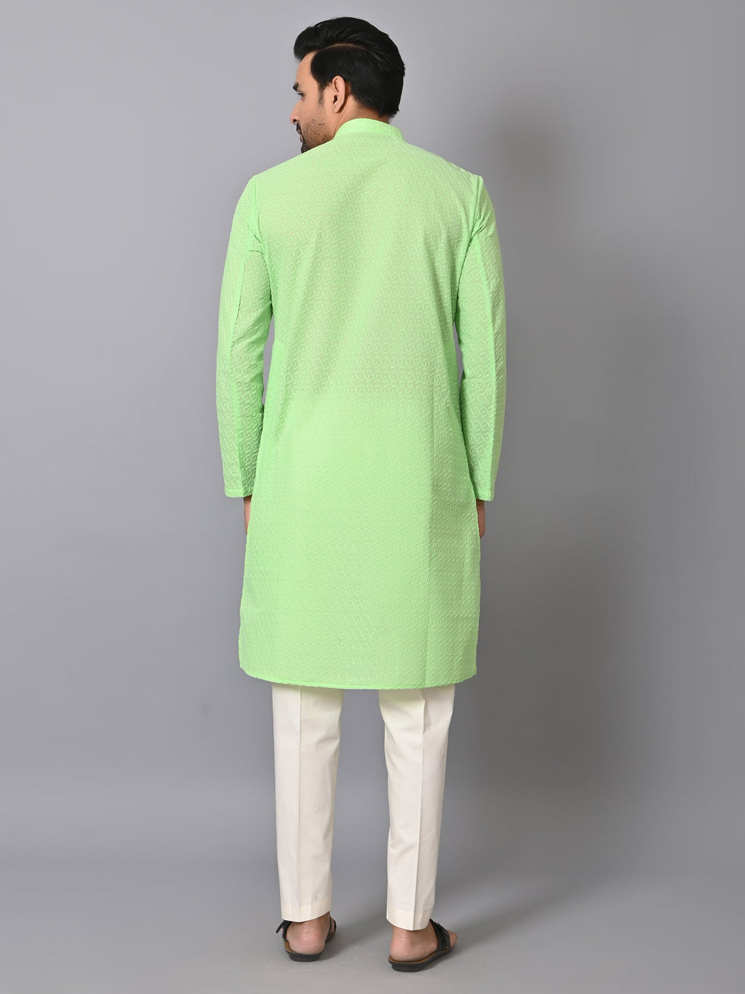 Geometric Green Kurta Set