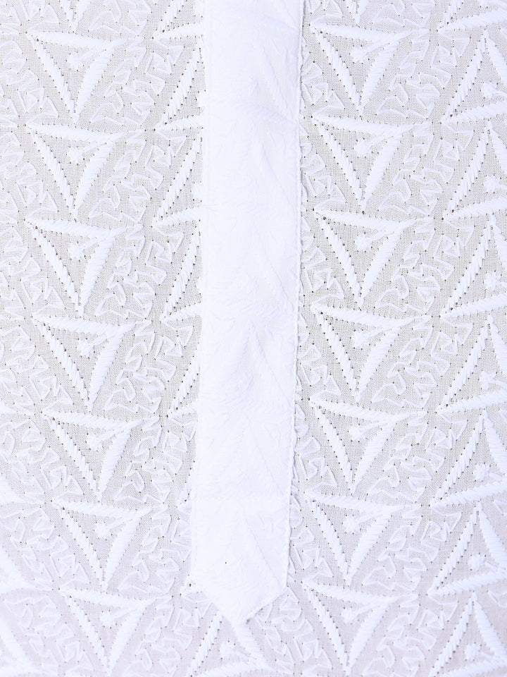 Chikan White Kurta Set