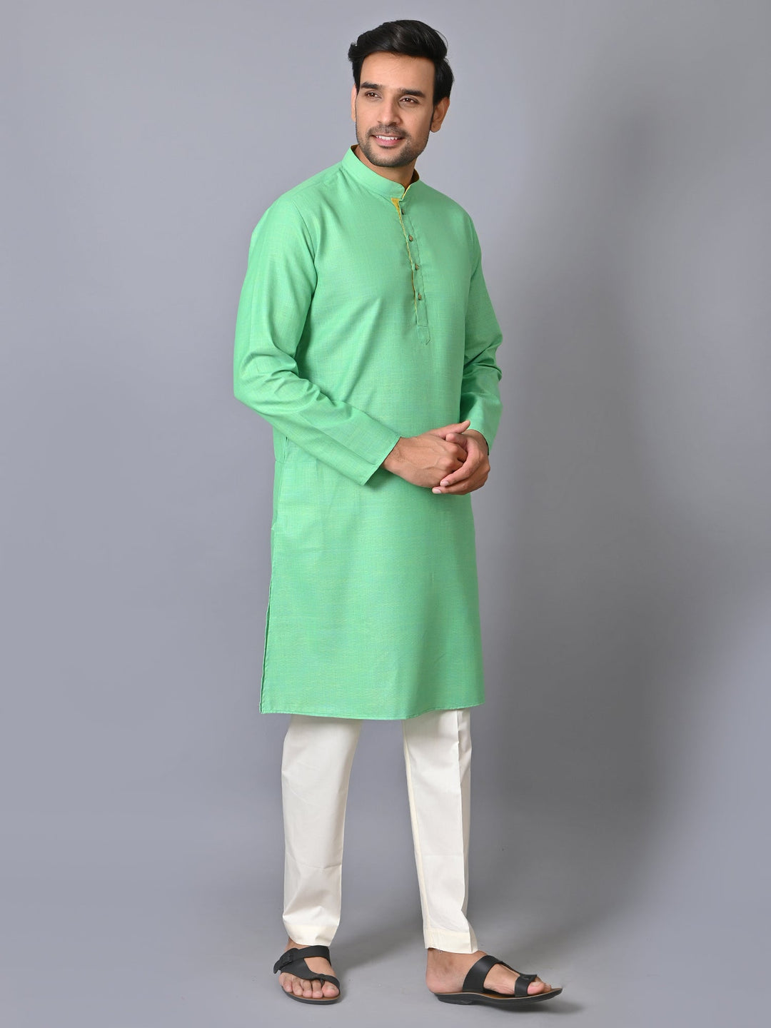 Solid Green Kurta Set