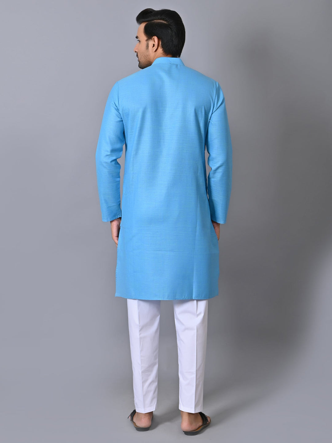 Solid Turquoise Blue Kurta Set