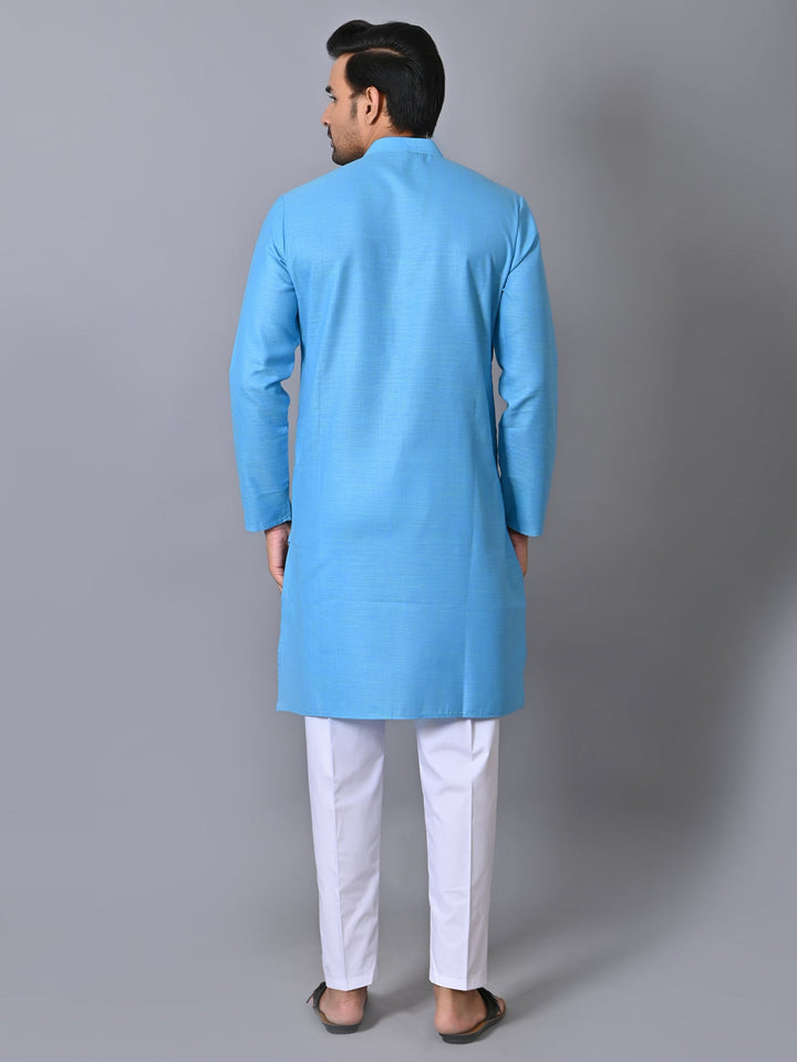 Solid Turquoise Blue Kurta Set