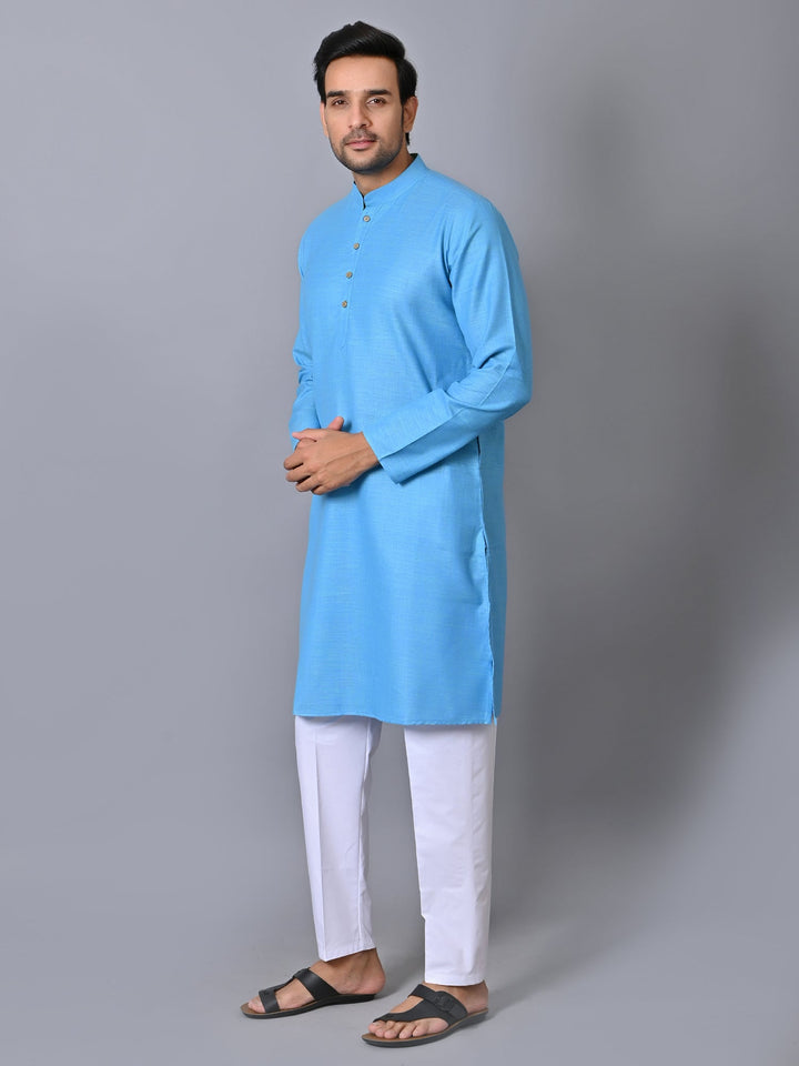 Solid Turquoise Blue Kurta Set