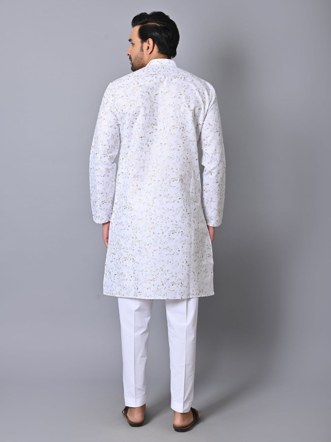 Floral White Kurta Set