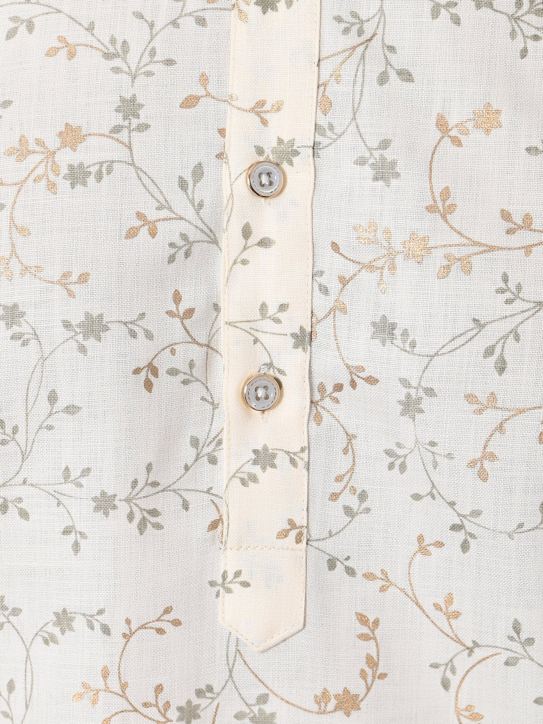 Floral Cream Kurta Set