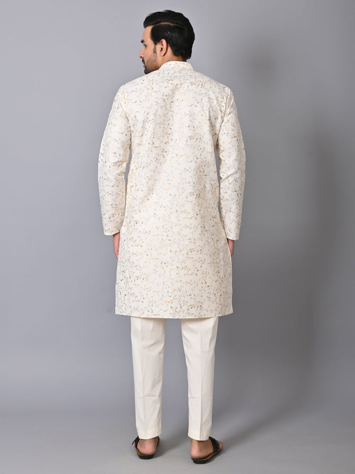 Floral Cream Kurta Set