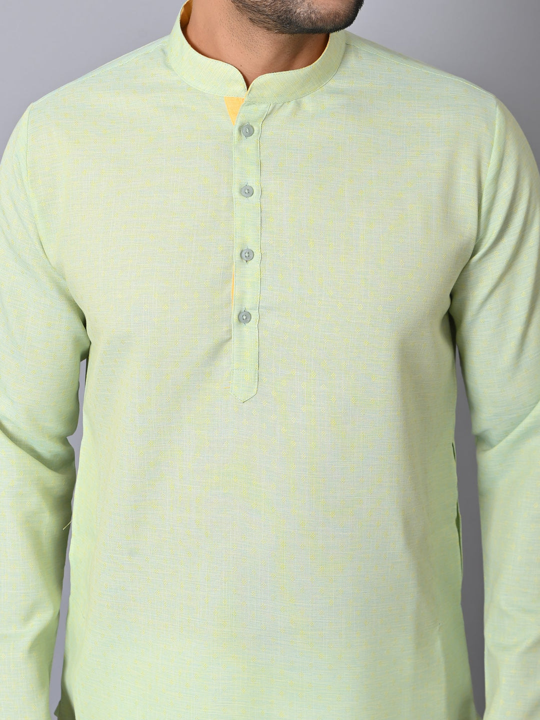Textured Green Kurta Set
