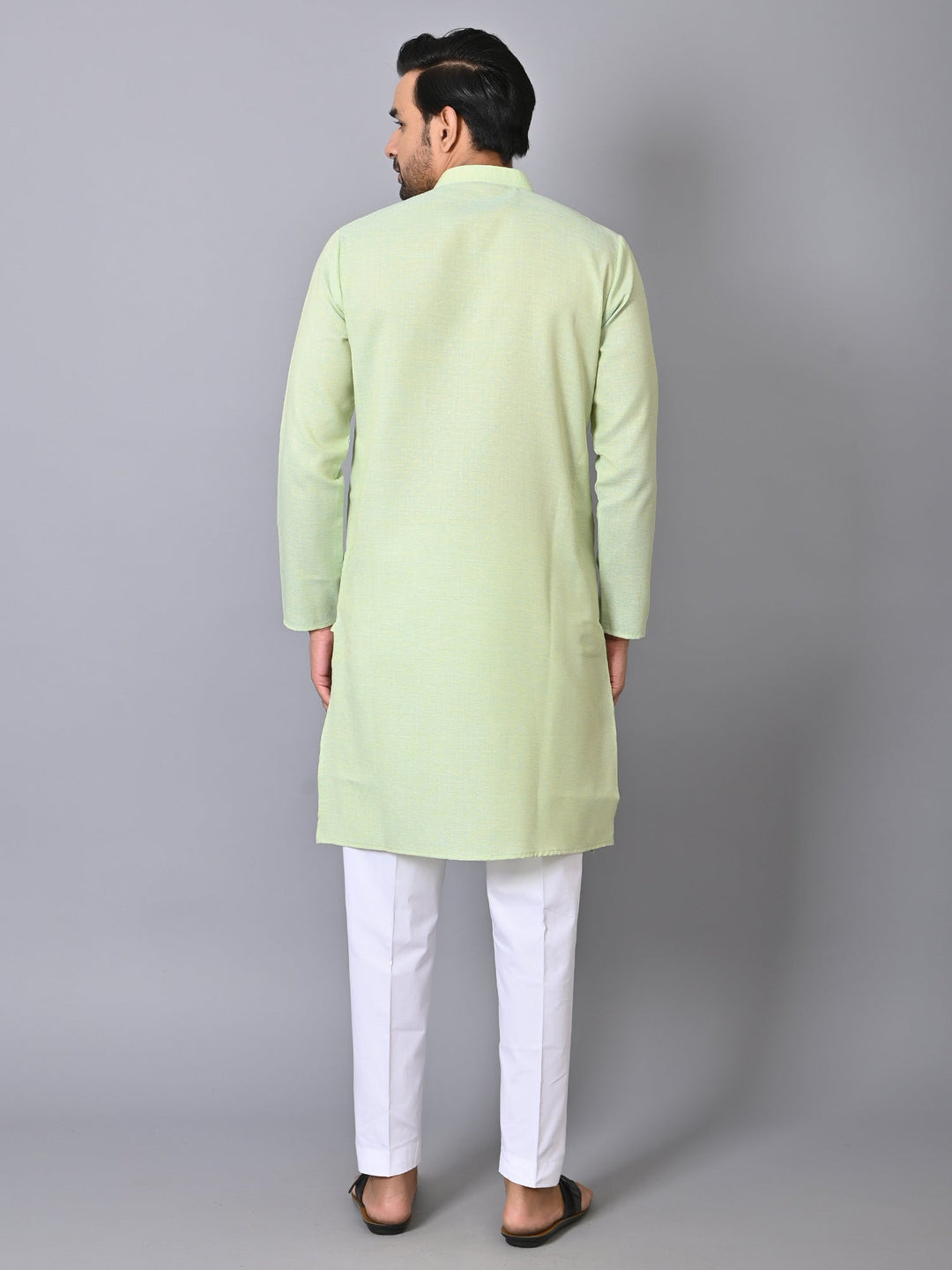 Textured Green Kurta Set