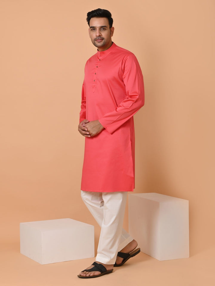 Solid Pink Kurta Set