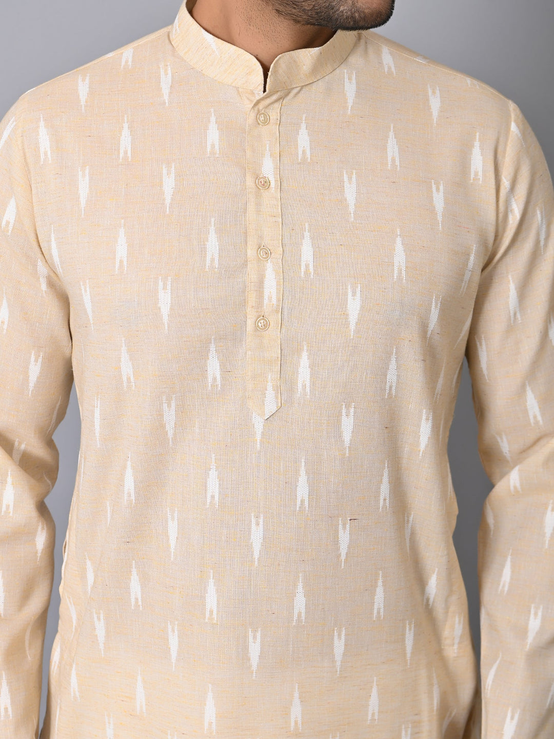Geometric Beige Kurta Set