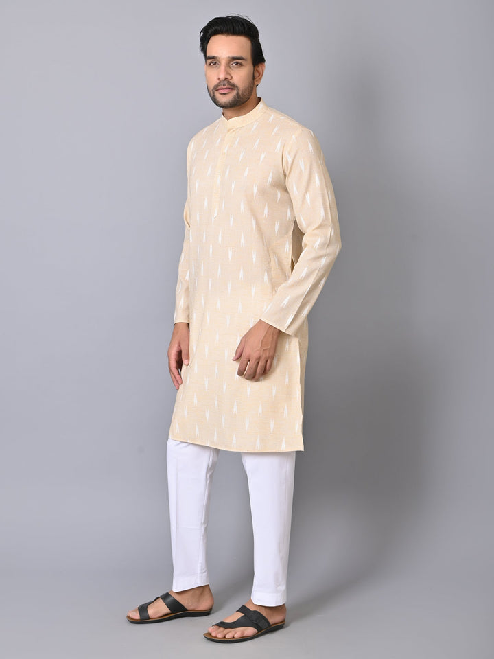 Geometric Beige Kurta Set