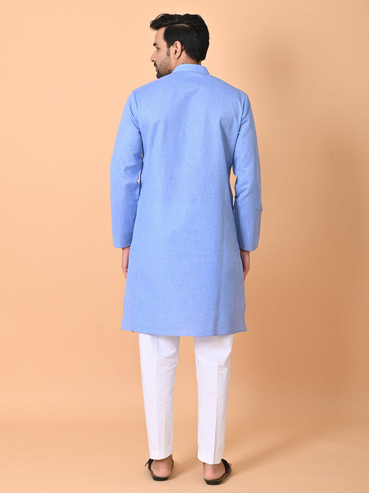 Solid Blue Kurta Set