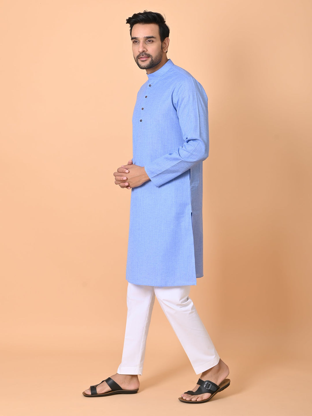 Solid Blue Kurta Set