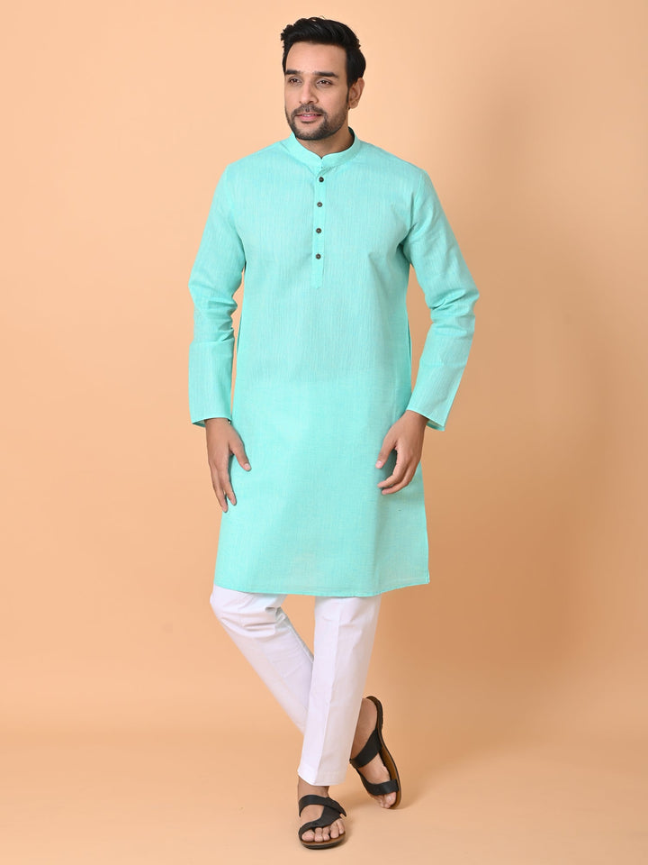 Solid Sea Green Kurta Set
