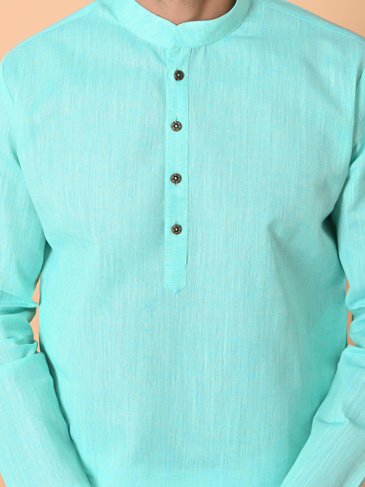 Solid Sea Green Kurta Set