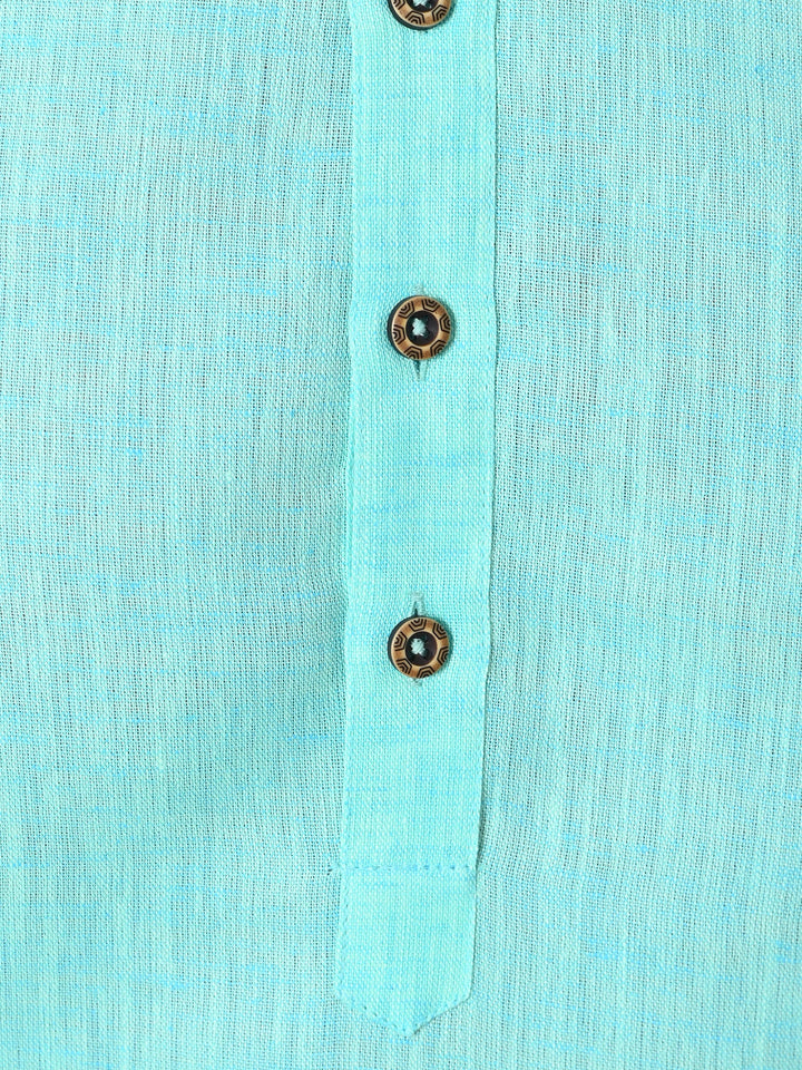 Solid Sea Green Kurta Set