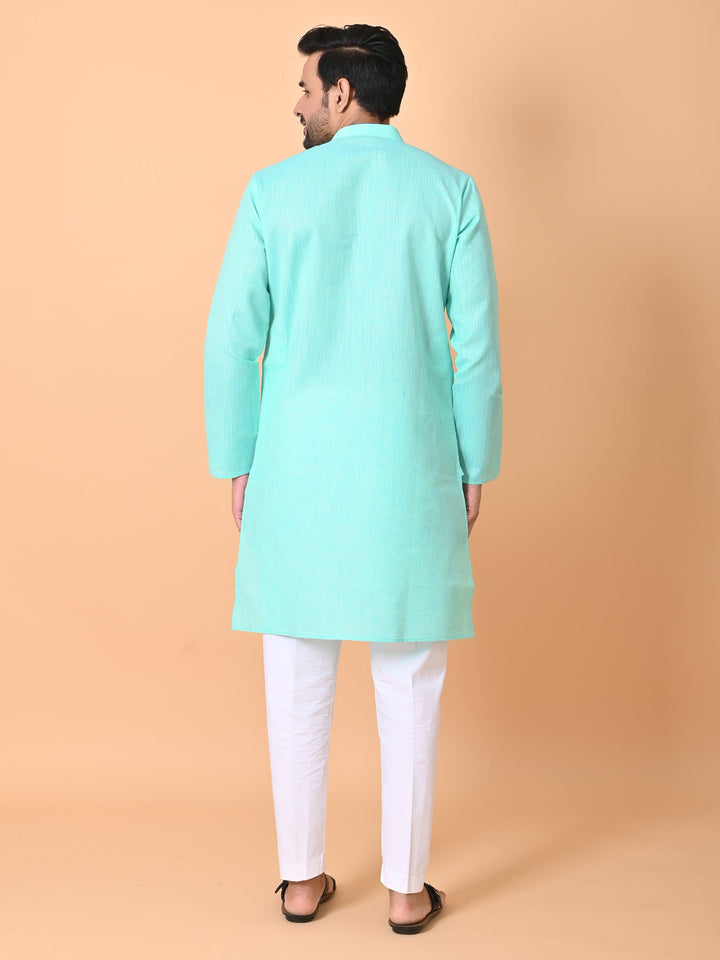 Solid Sea Green Kurta Set