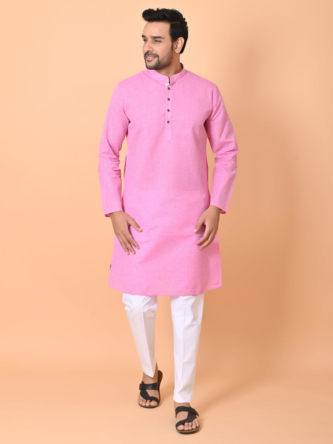 Solid Pink Kurta Set
