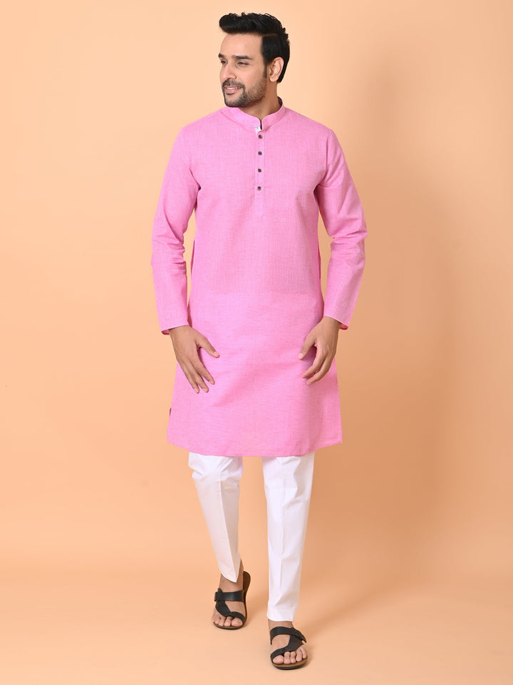 Solid Pink Kurta Set