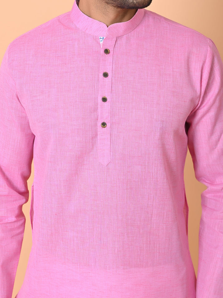 Solid Pink Kurta Set