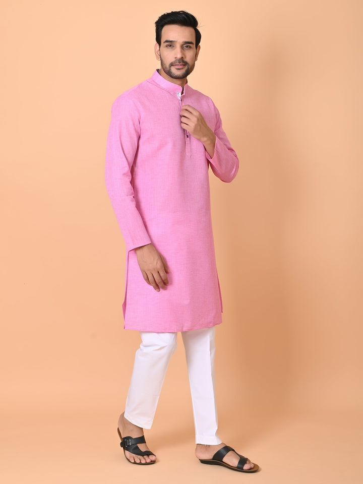 Solid Pink Kurta Set