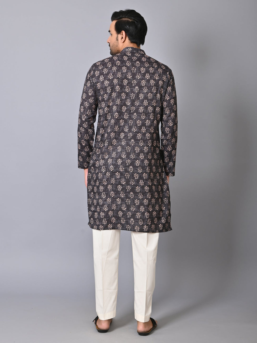 Floral Black Kurta Set