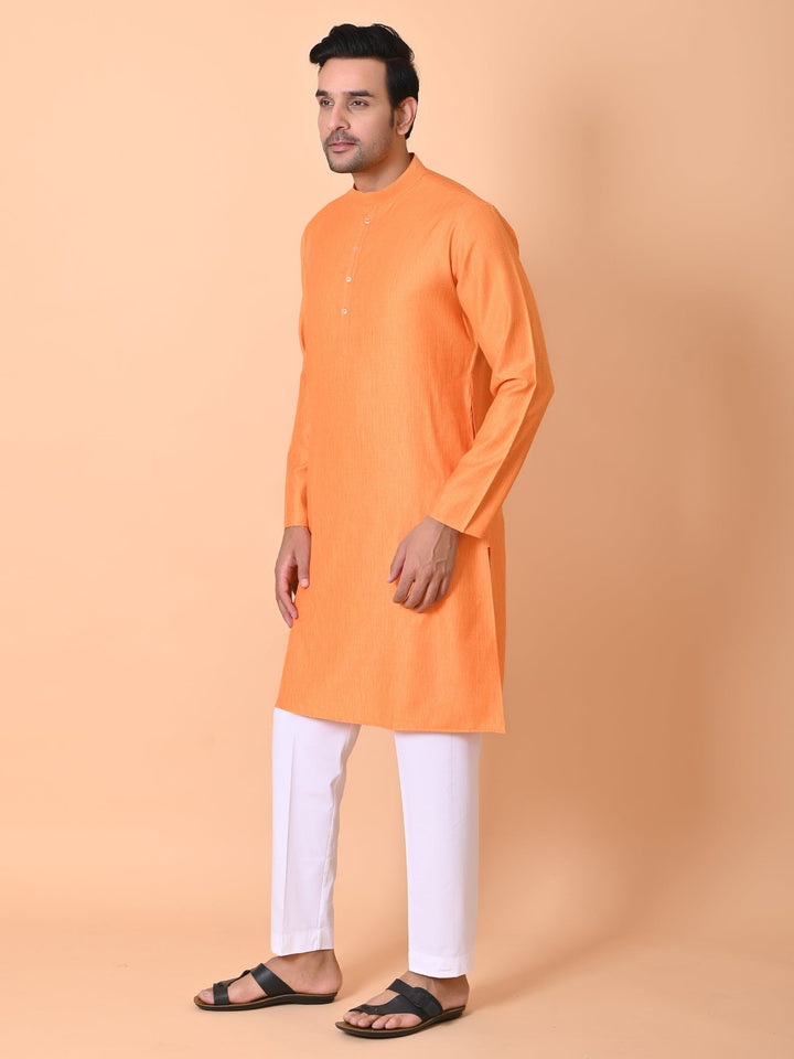 Solid Orange Kurta Set