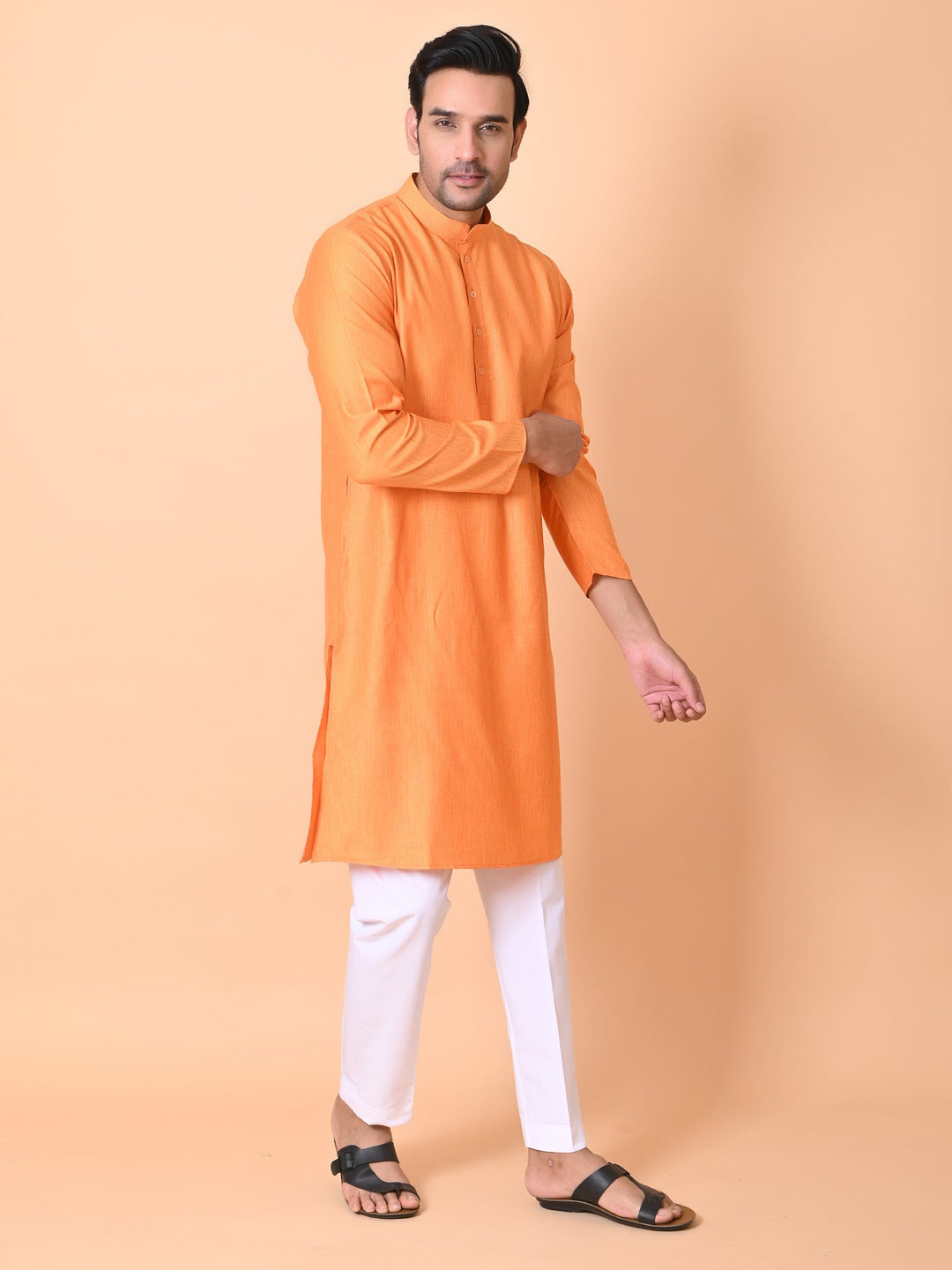 Solid Orange Kurta Set