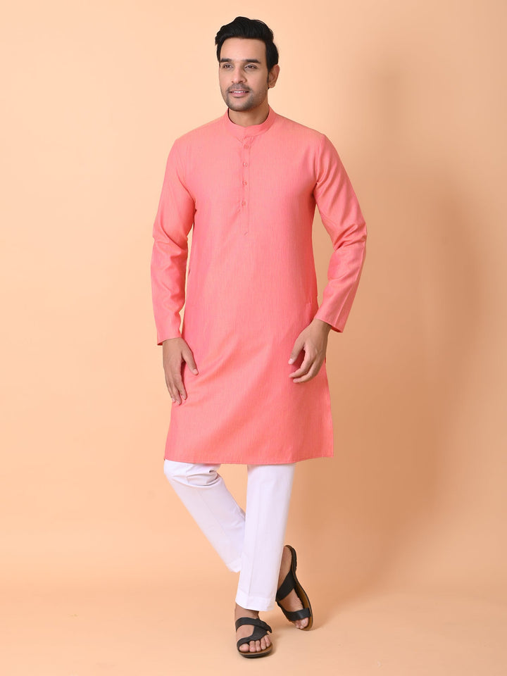 Solid Pink Kurta Set