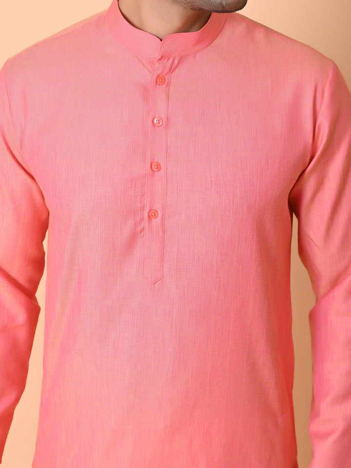 Solid Pink Kurta Set