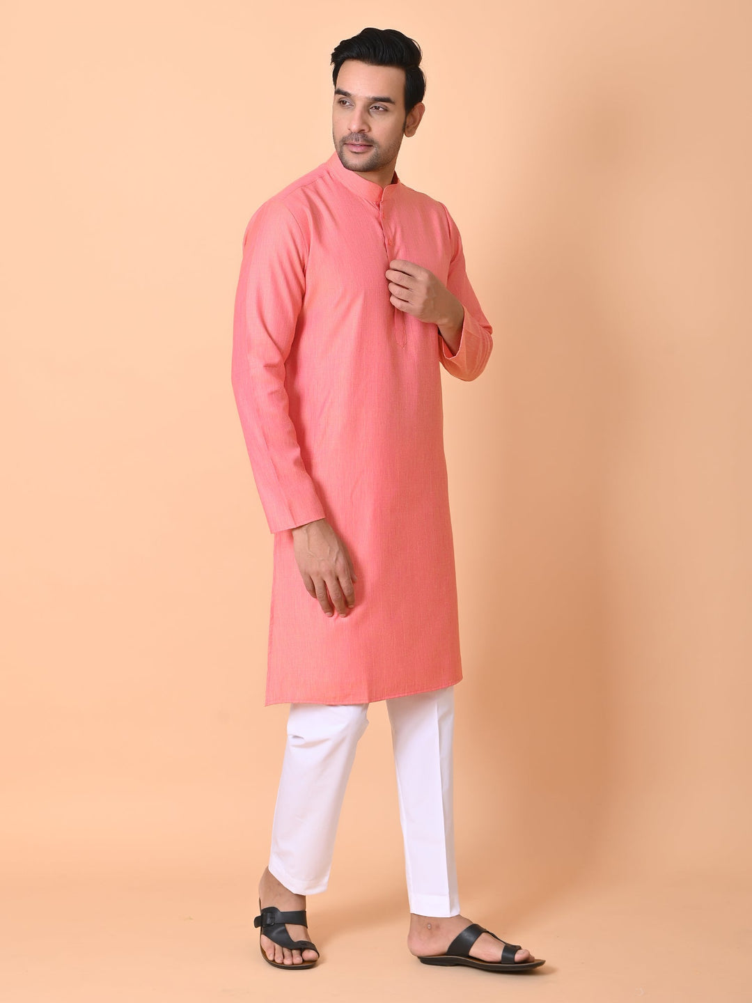 Solid Pink Kurta Set