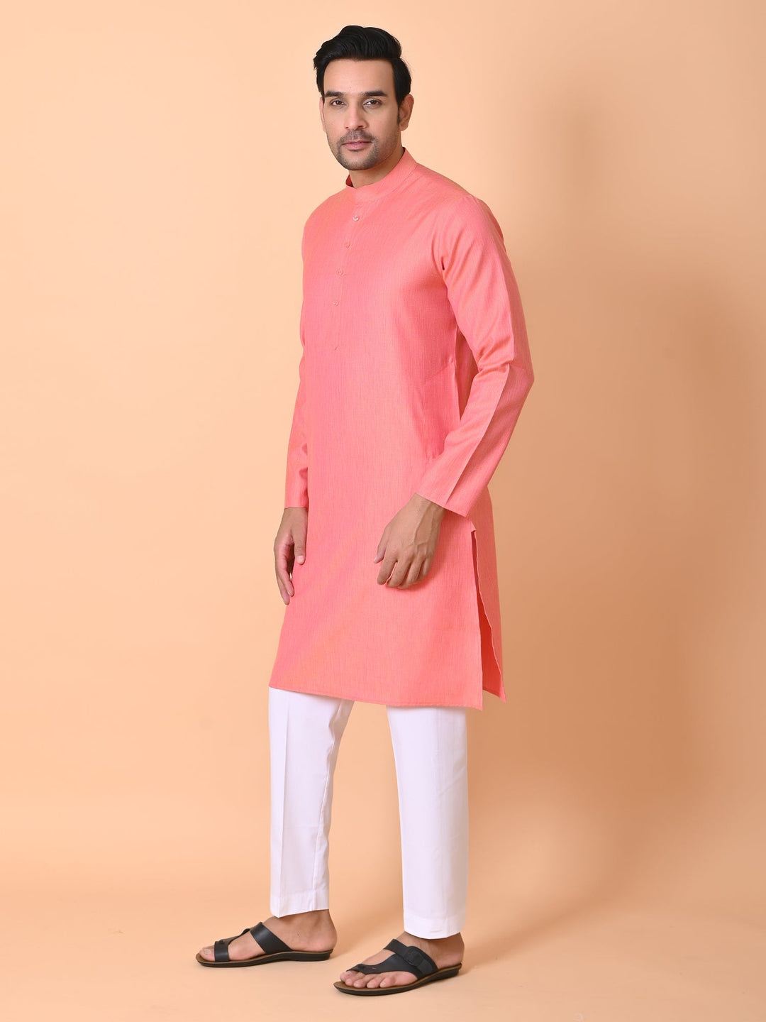 Solid Pink Kurta Set