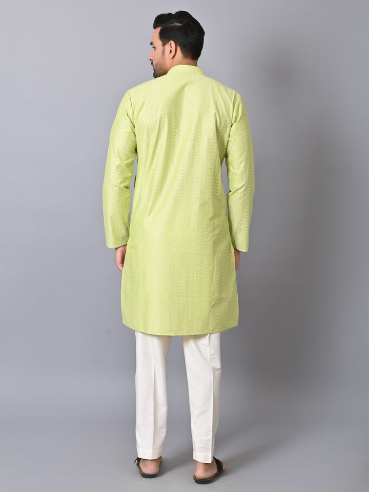 Chikan Green Kurta Set