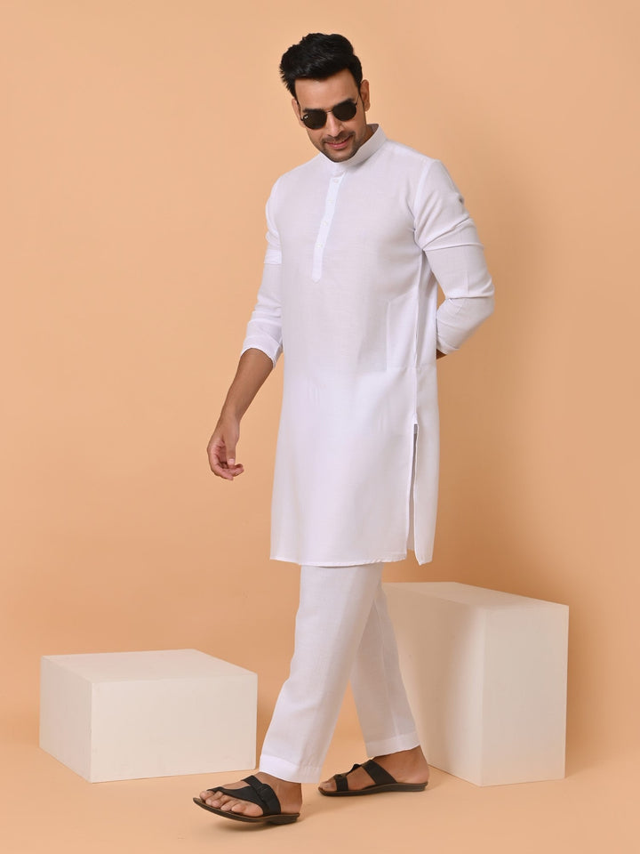 Solid White Kurta Set