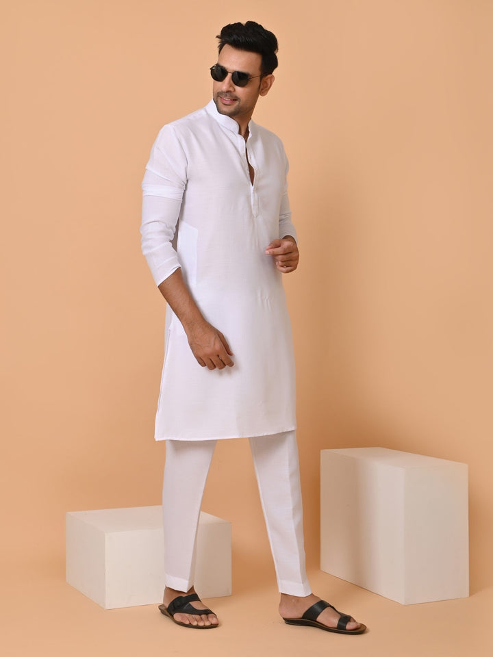 Solid White Kurta Set